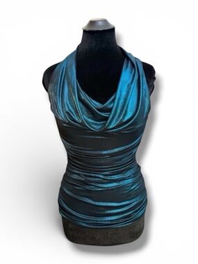 2012 Express Metallic Cowl Neck Top